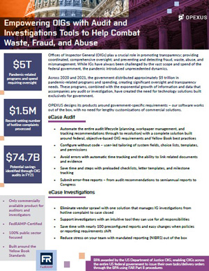 Empowering OIGs with Audit and Investigations Tools to Help Combat Waste, Fraud, and Abuse